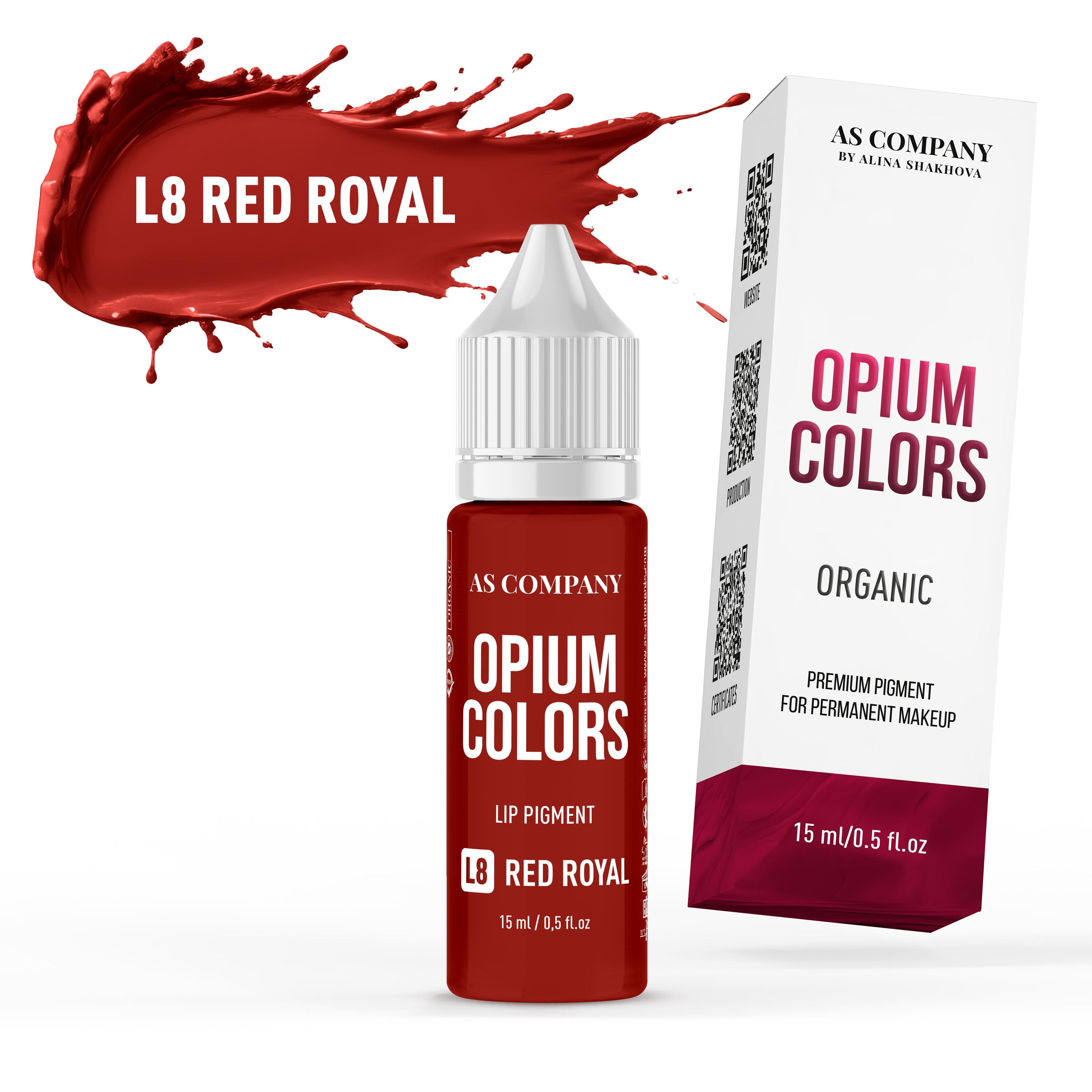 L8 RED ROYAL / ORGANIC, 15ml (OPIUM COLORS)